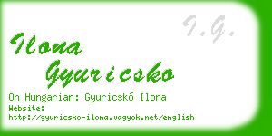 ilona gyuricsko business card